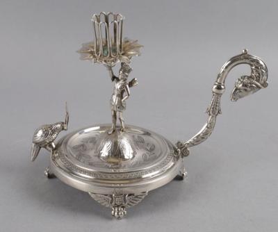 Frühbiedermeier Handkerzenleuchter, - Silver