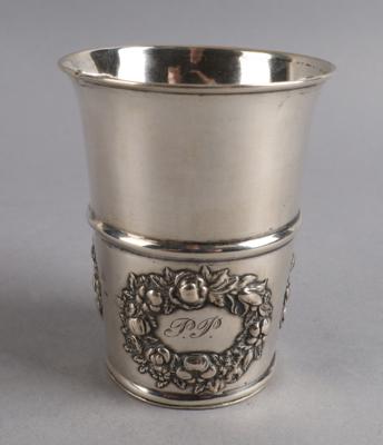 Wiener Biedermeier Becher, - Silber