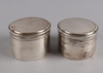 Paar Biedermeier Deckeldöschen, - Silber