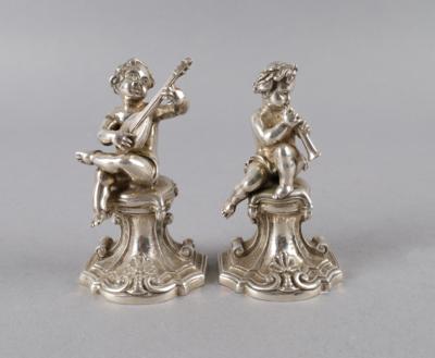 2 italienische musizierende Putti, - Argenti