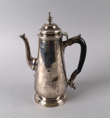 Londoner viktorianische Kaffeekanne, - Silber
