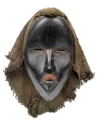 Dan, Elfenbeinküste, Liberia: Eine schöne, alte 'Deangle-Maske', gesammelt 1938/1939 von Pieter Jan Vandenhoute. - Stammeskunst/Tribal-Art