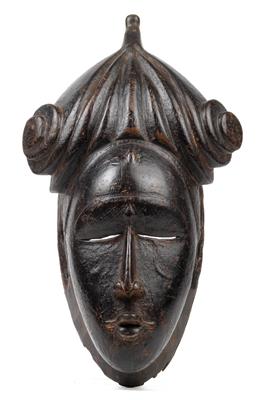 Kulango, Ivory Coast: A mask with high coiffure. - Mimoevropské a domorodé um?ní