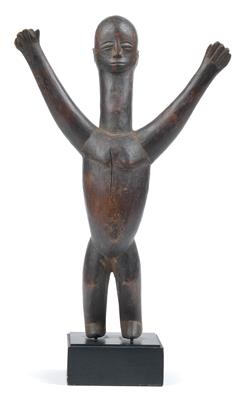 Lobi, Burkina Faso: A female figure with raised arms. - Tribal Art