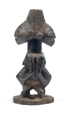 Luba-Hemba, Dem. Rep. Kongo: Eine Janus-Figur 'Kabeja'. - Stammeskunst/Tribal-Art