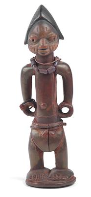 Yoruba, Nigeria: Eine 'Ibeji'-Zwillingsfigur, männlich. Stil: Abeokuta. - Stammeskunst/Tribal-Art