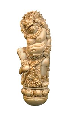 Indonesia, Bali: A kris hilt made of ivory. - Mimoevropské a domorodé umění