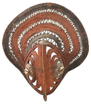 Neuguinea, Maprik-Hügel, Abelam, Wosera: Eine geflochtene Yams-Maske. - Stammeskunst/Tribal-Art; Afrika