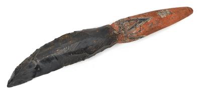 Oceania, Bismarck Archipelago, Admiralty Islands: a dagger with a blade of volcanic obsidian stone. - Tribal Art