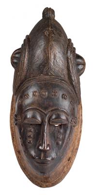 Baule, Ivory Coast: A so-called ‘Kpan mask’, from the cult of the ‘Goli mask dances’ of the Baule people. - Arte Tribale