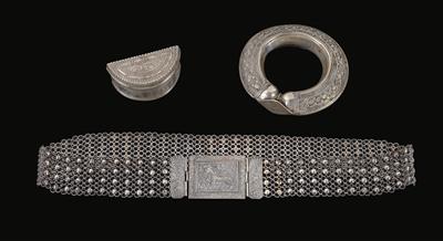 Mixed lot (3 items): Three silver objects from India (Arabia, East Africa), Thailand and Burma. - Mimoevropské a domorodé umění