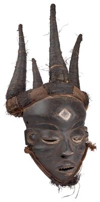 Pende, Dem. Rep. of Congo: A typical mask of the West Pende, depicting a chief. - Tribal Art