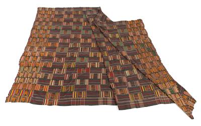 Ashanti, Ghana: A large piece of ‘kente cloth’, worn by the Ashanti as a toga-like wrap dress. - Tribal Art