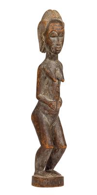 Baule, Ivory Coast: A standing female sculpture of a ‘spirit spouse’, called ‘Blolo Bla’. - Tribal Art