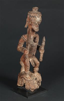 Urhobo, Nigeria: A sculpture of the 'mythical warrior Ejo', who is venerated in his own shrines by the Urhobo. - Tribal Art