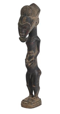 Baule, Ivory Coast: a male figure of a bush spirit, ‘Asie Usu’, with traces of old sacrificial offerings. - Tribal Art - Africa