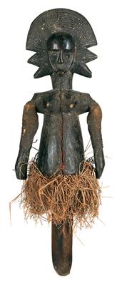 Bambara (oder Bamana), Mali: Eine kleine, weibliche Marionette, mit beweglichen Armen. - Tribal Art