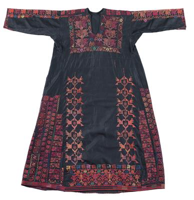 Jordan, Palestine: the dress of a Palestinian woman, embroidered in the traditional style. - Tribal Art