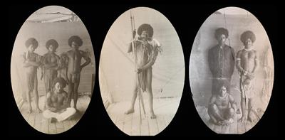 Set of 16 expedition fotos, Lake Sentani, early 20th century (1903 expedition Van der Sande). - Source