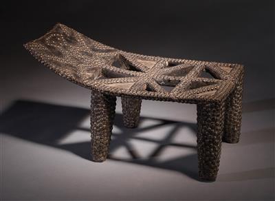 Ngombe stool with nails, Democratic Republic of Congo. - Tribal Art