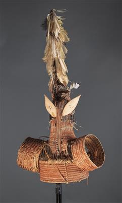 An elaborate dance mask, - Tribal Art