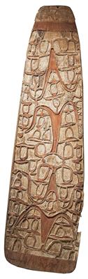 A fine Northwest Asmat ancestral shield. - Tribal Art