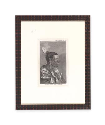 James Cook's First South Seas Voyage - Engraving of a Maori Man - Arte Tribale