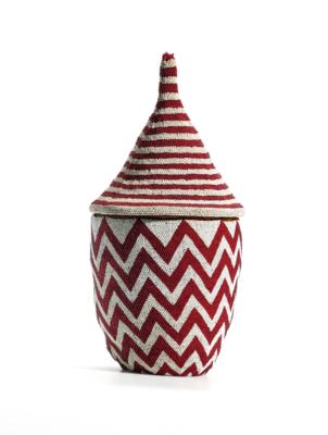 Large Beaded Tutsi Basket - Arte Tribale