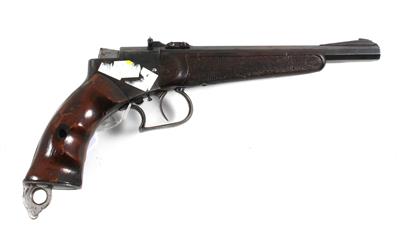 Scheibenpistole, Ernst u. Friedrich Büchel - Zella/Mehlis, - Sporting and Vintage Guns