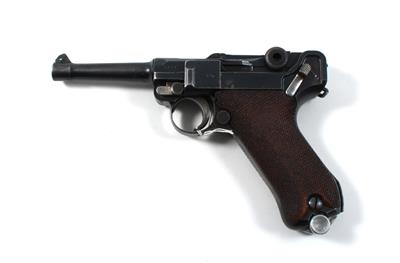 Pistole, DWM, Mod.: P08 der deutschen Polizei, Kal.: 9 mm Para, - Jagd-, Sport- und Sammlerwaffen