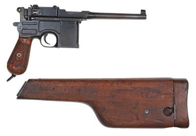 Pistole, Waffenfabrik Mauser - Oberndorf, Mod.: C96 M1912, Kal.: 9 mm Para, - Lovecké, sportovní a sběratelské zbraně