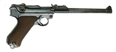 Pistole, DWM, Mod.: lange Pistole 08 (sogenanntes 'Artillerie'- oder 'Ari'-Modell), Kal.: 9 mm Para, - Lovecké, sportovní a sběratelské zbraně