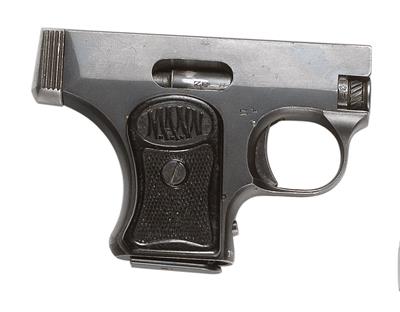 Pistole, Maschinenfabrik Fritz Mann - Suhl/Neundorf, Mod.: 1921, Kal.: 6,35 mm, - Jagd-, Sport- und Sammlerwaffen