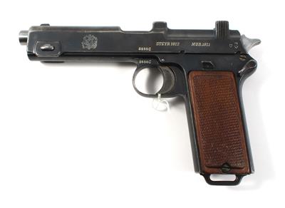 Pistole, Steyr, Mod.: chilenische M.1911, Kal.: 9 mm Steyr, - Jagd-, Sport- und Sammlerwaffen