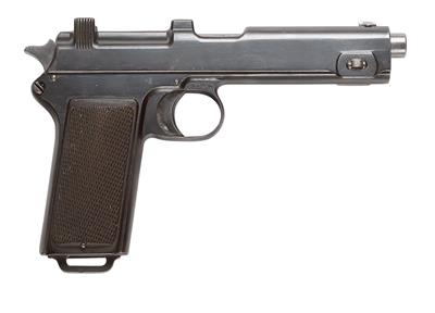 Pistole, Steyr, Mod.: Repetierpistole M.12 der deutschen Polizei (Pistole M.12(ö)), Kal.: 9 mm Para, - Armi da caccia, competizione e collezionismo