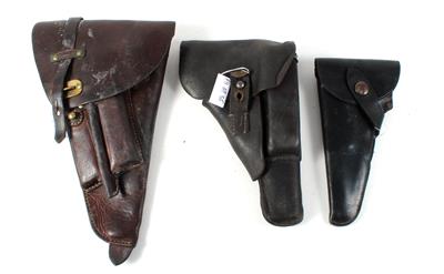 Konvolut bestehend aus drei Pistolentaschen, - Lovecké, sportovní a sběratelské zbraně