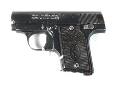 Pistole, Arizmendi y Goenaga - Eibar, Mod.: Singer (= Roland, Walman, Ideal, etc.), Kal.: 6,35 mm, - Jagd-, Sport- und Sammlerwaffen