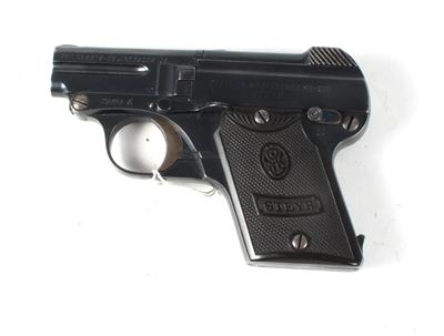 Pistole, Österreichische Waffenfabriks-Gesellschaft Steyr, Mod.: 1909 Kipplauf frühe Ausführung, Kal.: 6,35 mm, - Sporting and Vintage Guns