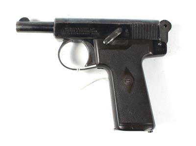 Pistole, Webley  &  Scott, Mod.: 1906 (letzte Ausführung), Kal.: 7,65 mm, - Jagd-, Sport- und Sammlerwaffen