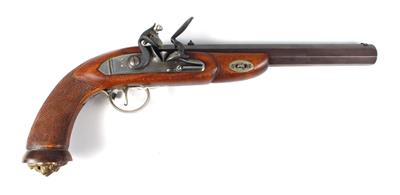 Steinschloßpistole, Hammerl, Mod.: Queen Anne, Kal.: .44", - Sporting and Vintage Guns