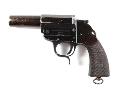 Leuchtpistole, Walther - Zella/Mehlis, Heeresmodell, Kal.: 4, - Jagd-, Sport- und Sammlerwaffen