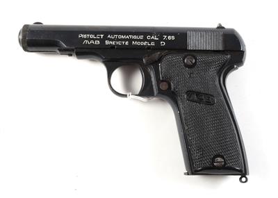 Pistole, MAB, Mod.: D (erste Ausführung) des deutschen Heers, Kal.: 7,65 mm, - Armi da caccia, competizione e collezionismo