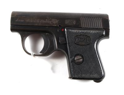 Pistole, Mauser - Oberndorf, Mod.: Westentaschenpistole 2. Modell, Kal.: 6,35 mm, - Jagd-, Sport- und Sammlerwaffen