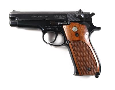 Pistole, Smith  &  Wesson, Mod.: 39-2, Kal.: 9 mm Para, - Jagd-, Sport- und Sammlerwaffen