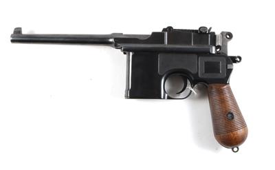 Pistole, Waffenfabrik Mauser - Oberndorf, Mod.: C96 M1912, Kal.: 7,63 mm, - Jagd-, Sport- und Sammlerwaffen