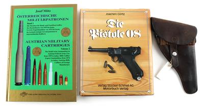 Konvolut bestehend aus zwei Büchern und einem Holster, - Sporting and Vintage Guns