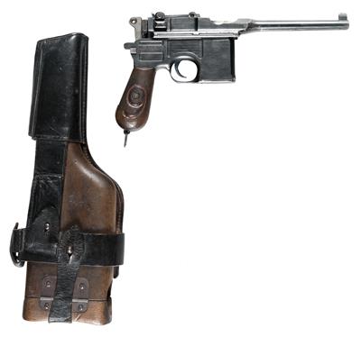 Pistole, Waffenfabrik Mauser - Oberndorf, Mod.: C96 M1912, Kal.: 9 mm Para, - Jagd-, Sport- und Sammlerwaffen
