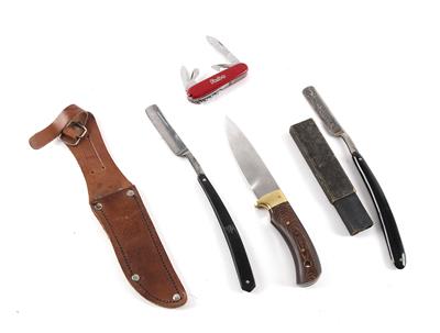Konvolut aus 1 feststehenden Messer Wulping Handarbeit, - Jagd-, Sport- und Sammlerwaffen