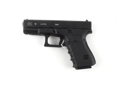 Pistole, Glock, Mod.: 19 Gen 3, Kal.: 9 mm Para, - Jagd-, Sport- und Sammlerwaffen