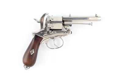 Revolver, Gasser mit Lefaucheux-Zündung, Kal.: 9 mm Lefaucheux, - Jagd-, Sport- und Sammlerwaffen